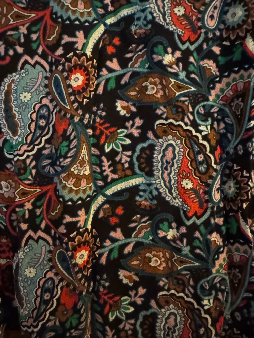 Boden Tie Belt Blue and Pink Paisley Maxi Dress size 6 - Picture 7 of 11